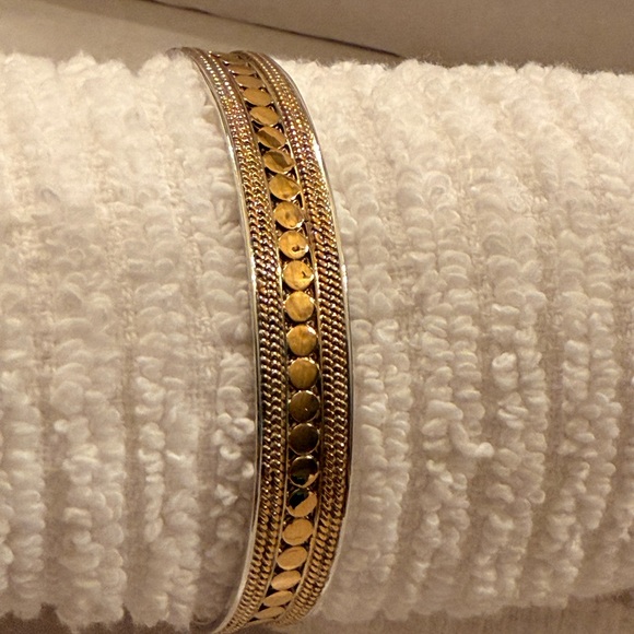 Anna Beck Sterling Silver and Gold Plated Cuff Bracelet